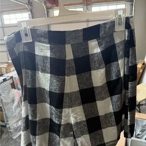 A New Day Black and White A-Line Mini Skirt